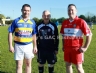 Pictured is Referee / Ulster GAA President Michael J Hasson with Team Captains Ryan McAleese and Stephen Darragh