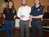 James O’Mullan receives a gift voucher for McLaughlin’s Corner from Club Chairman Michael Hardy to acknowledge his efforts organising the very successful Golf Classic. 